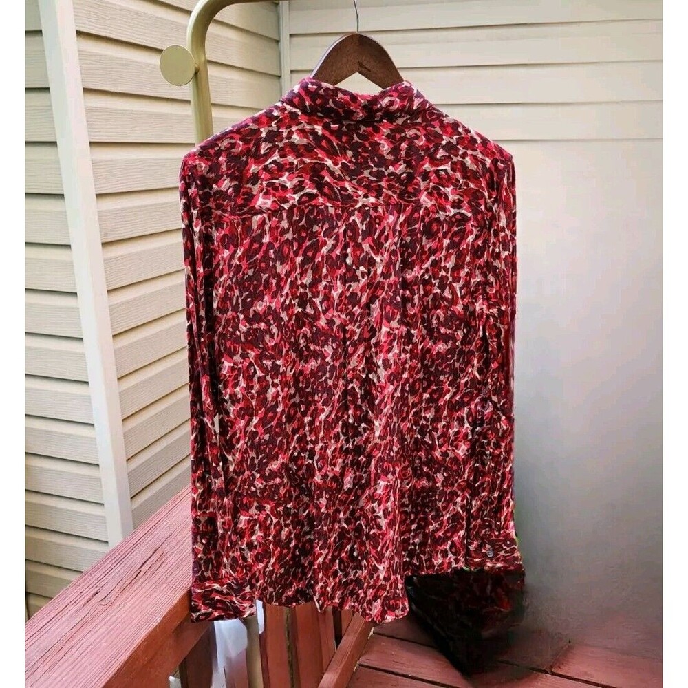 Equipment Red and Black Blouse - Picture 6 of 12